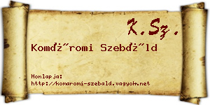 Komáromi Szebáld névjegykártya